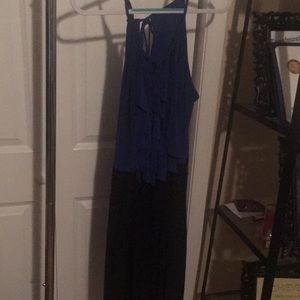 Dark Blue & Black Maxi Dress